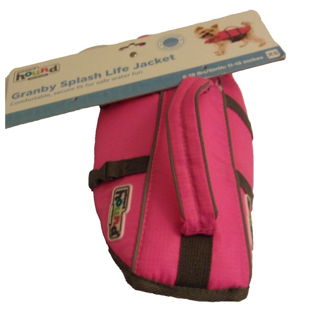 Outward Hound Granby Splash Life Jacket Dog XS 11-15 Lbs. Pink New